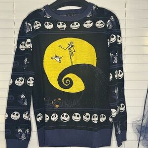 Disney Nightmare Before Christmas Sweater - Black and Yellow AMAZING